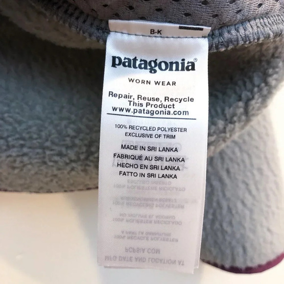 Patagonia Gray Sherpa Quarter Zip Logo Outdoor Casual Pullover Women's Medium - Picture 8 of 9